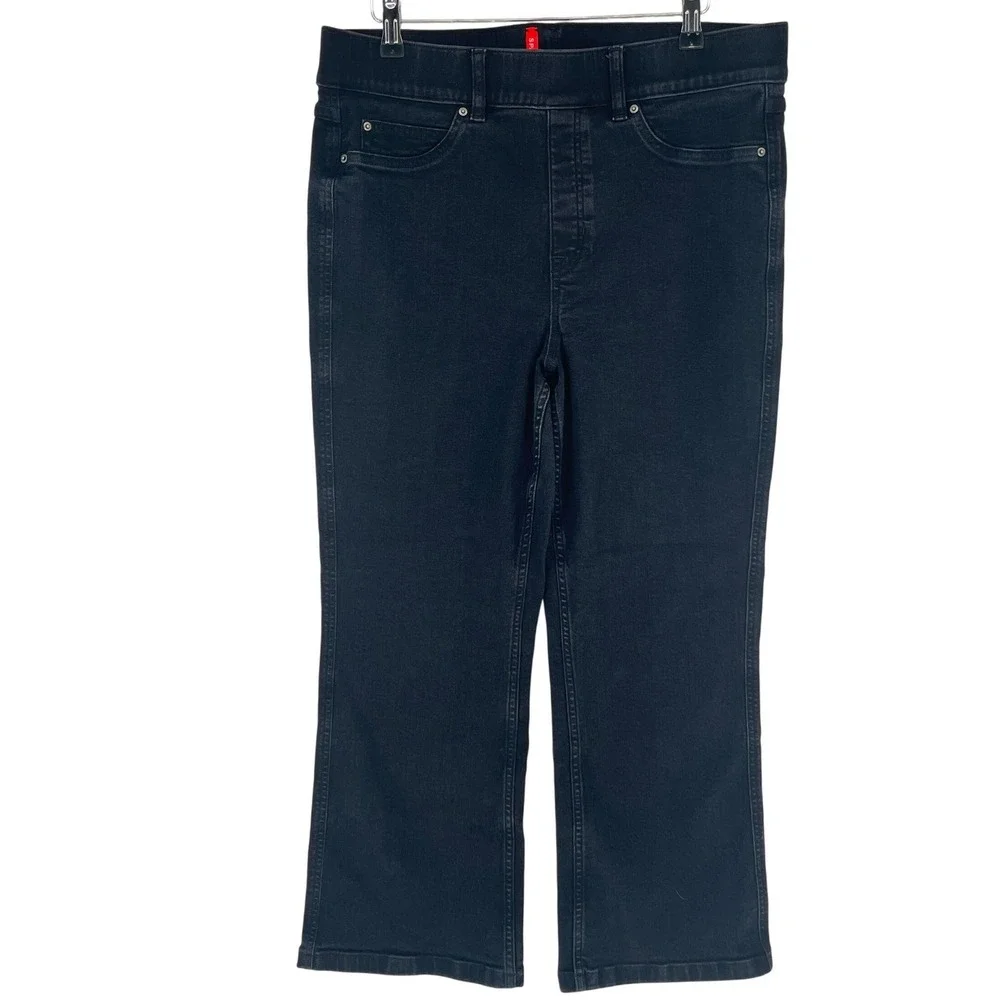 SPANX High-Rise Slim Straight Pull-On Jeans Black Stretch‎ Women's XL